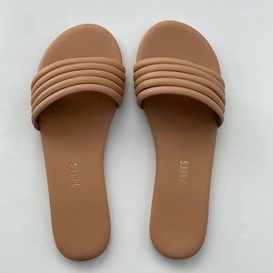 TKEES Serena Leather Slide Sandals